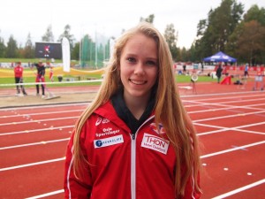 Helena, som også fikk en fjerdeplass i går, men medaljen lå allerede hjemme.