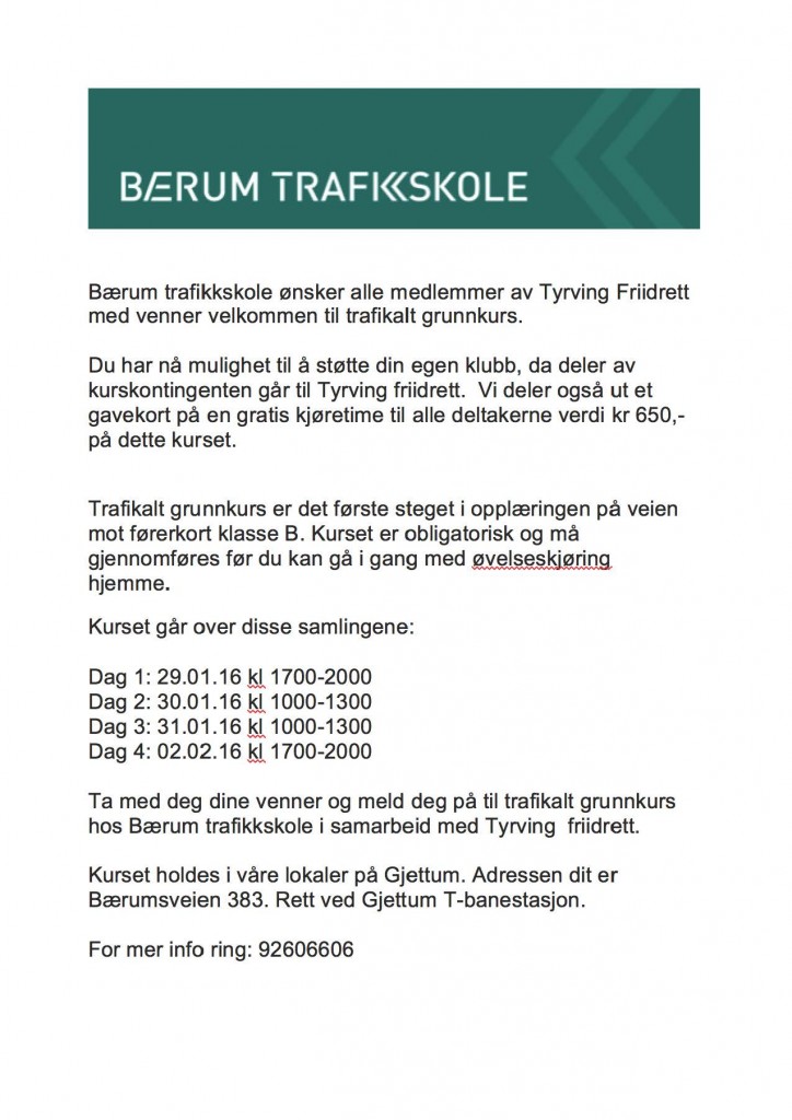 Bærum-Trafikkskole-kurs